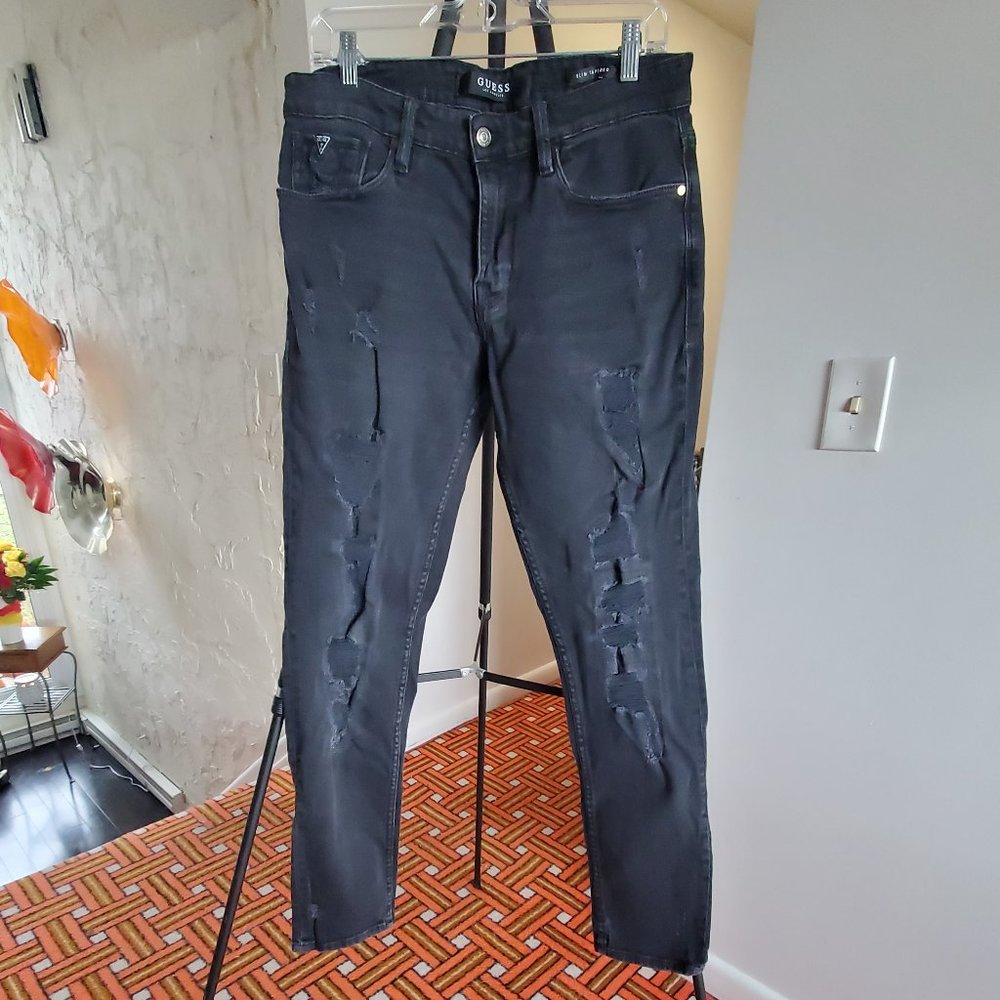 Men's Distressed SlimFit Tapered Jeans Guess Gem